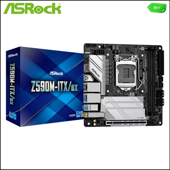 НОВИНКА Для мини-материнских плат ASROCK Z590M-ITX/ax Z590M-ITX ITX LGA 1200 DDR4 64G Для настольной материнской платы Intel Z590
