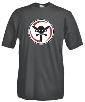 Новый летний дизайн известного бренда, мужская футболка из 100% хлопка Militare Americana, футболка с черепом 
