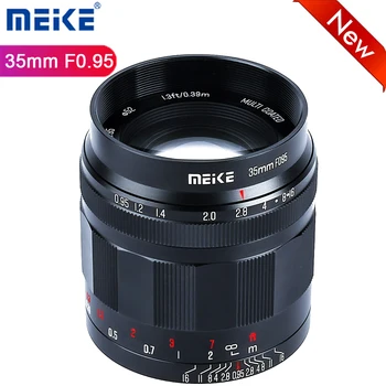 Объектив Meike 35mm F0.95 Aps-C с Ручной Фокусировкой с Большой Диафрагмой для камер Sony E Fuji X Canon EFM Nikon Z Canon RF M43 Mount