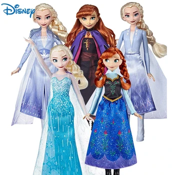 Оригинальная оригинальная Disney Frozen Classic Принцесса Анна Эльза девочка кукла Модель Подвижные суставы Игрушки для девочек детский Рождественский подарок