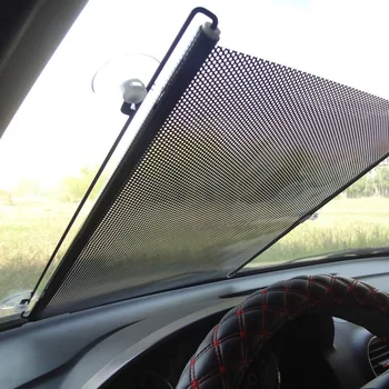 Откидывающийся солнцезащитный козырек на лобовое стекло автомобиля ALLGT, защитная пленка для автомобильных окон и защита от солнечных лучей, черный 125 см x 50 см