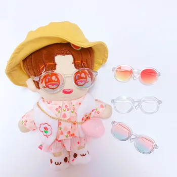 Очки для куклы длиной 20 см, аксессуары для солнцезащитных очков с градиентом цвета, хлопковая кукла без атрибутов star, солнцезащитные очки