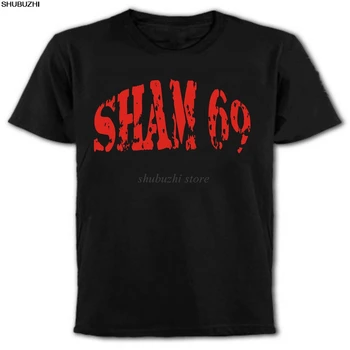 Печать рубашек онлайн С круглым вырезом и коротким рукавом Модные мужские футболки Sham 69 Punk Rock Oi Skinhead sbz168