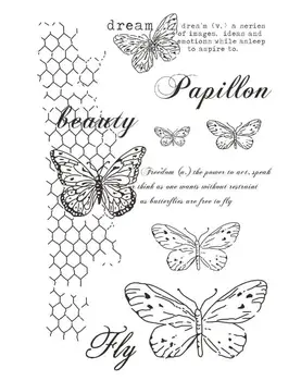 Прозрачный штамп с бабочкой или штамп для скрапбукинга своими руками/ изготовления открыток/ детских забавных принадлежностей для украшения A2073