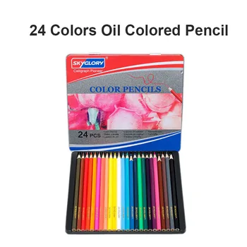 Профессиональный масляный цветной карандаш из мягкого дерева, цветной карандаш для рисования, школьные принадлежности для рукоделия