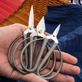 Резак для шитья в стиле ретро Zakka, прямые винтажные ножницы, ткань для вышивания крестиком, нитки для рукоделия от портного