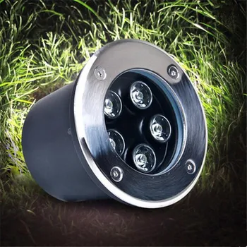 Светодиодный Подземный светильник мощностью 5x1 Вт, Светодиодная Заглубленная лампа, светодиодное освещение, Наружный встраиваемый торшер, наземный свет, IP68 Водонепроницаемый