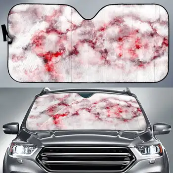 Солнцезащитный козырек для автомобиля с рисунком из белого рубинового мрамора