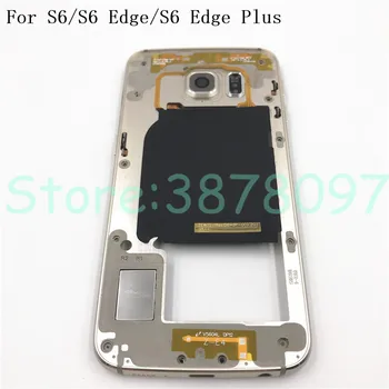 Средняя Рамка Безель Корпус Шасси Для Samsung Galaxy S6 S6 Edge S6 edge plus G920F G925F G928F Single Dual SIM С Объективом Камеры