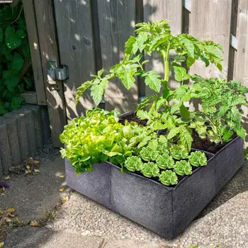 Сумка для растений, сумка для выращивания овощей во дворе, переносная тканевая, прочная, экологичная, двухрядная Швейная установка Для выращивания растений, простое перемещение