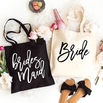 Сумки-тоут для подружек невесты, женские сумки на свадьбу, подарок для невесты, сумки через плечо, сумки для хранения для девичника, Модные складные сумки для невесты