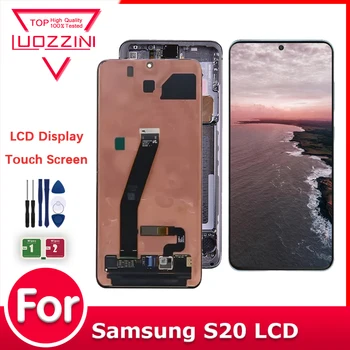 Супер Oled ЖК-дисплей для Samsung Galaxy S20 с экраном G980 G980F, сенсорный дисплей с рамкой, замена дигитайзера в сборе, 100% Протестировано