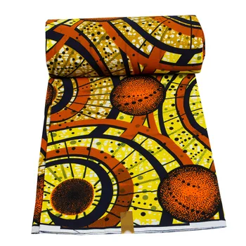 Ткань с африканским принтом 2023 Анкара Материал для пошива платья Фиолетовый хлопковый воск 6 ярдов / партия ткани