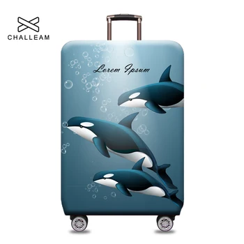 Толстый эластичный геометрический защитный чехол для багажа, модный чехол-тележка для чехла для чемодана, чехлы для багажных дорожных сумок 273
