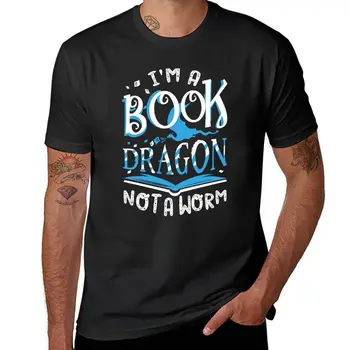 Футболка Book Dragon, топы размера плюс, футболка blondie, быстросохнущая футболка, простые белые футболки, мужские