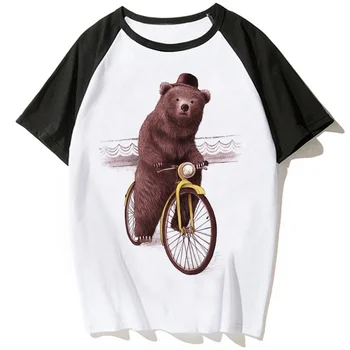 Футболки с медведем Барнабусом, женская футболка с изображением манги и аниме, графический дизайнер для девочек, забавная одежда