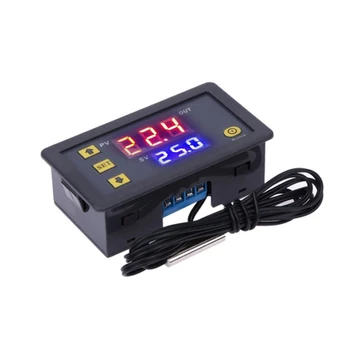 Цифровой регулятор температуры Со светодиодным дисплеем, термостат для контроля нагрева/охлаждения, точность прибора W3230