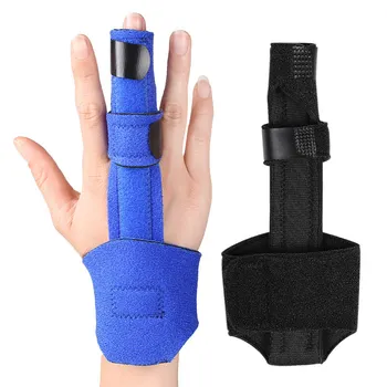 Шина для поддержки пальцев, регулируемый спусковой крючок, шина для большого пальца, бандаж для пальцев рук, лента для выпрямления изогнутых обезболивающих